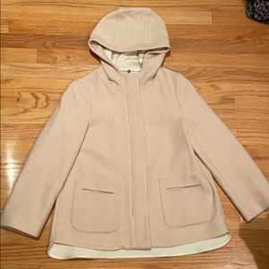 Zara women zip up knit coat jacket